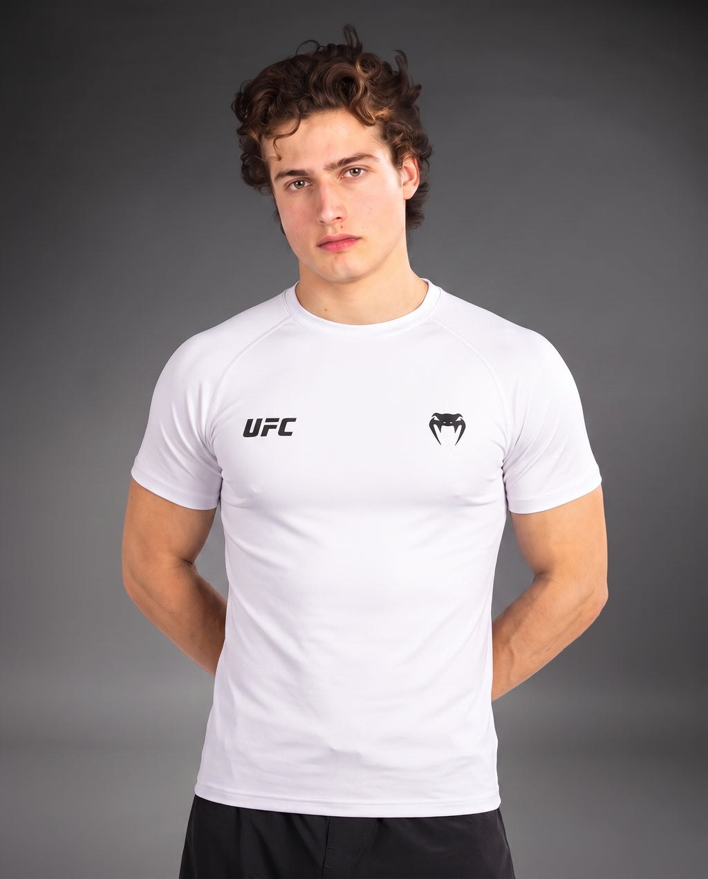 UFC Venum White Performance Compression T-Shirt