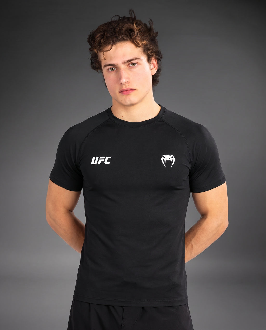 UFC Venum Black Performance Compression T-Shirt