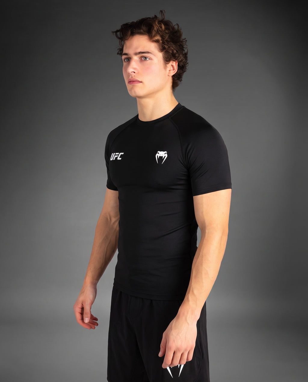 UFC Venum Black Performance Compression T-Shirt