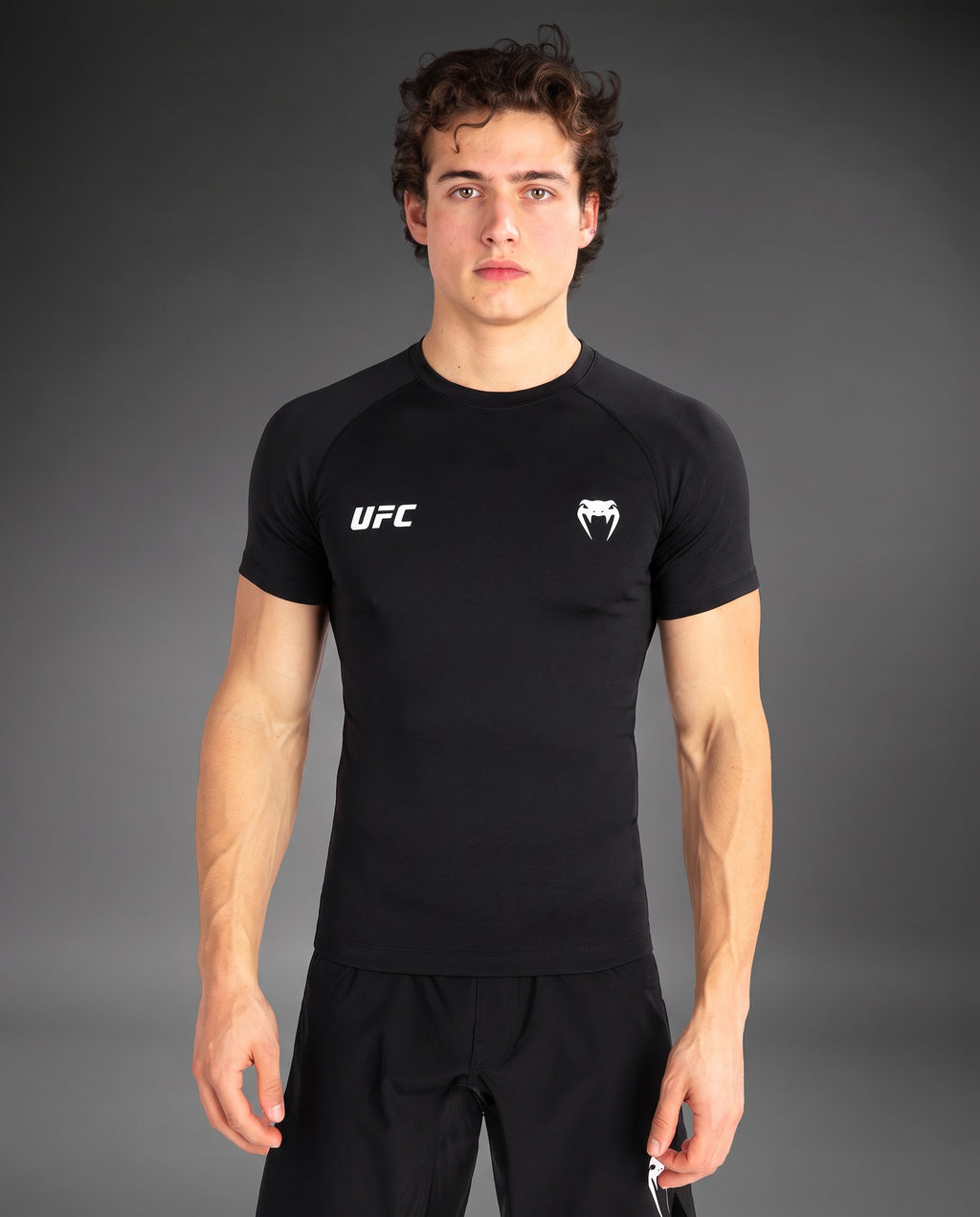 UFC Venum Black Performance Compression T-Shirt