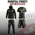 UFC Adrenaline Siyah Dövüş Takımı – Zipper+Forma+Eşofman+Şort | 5'li Paket