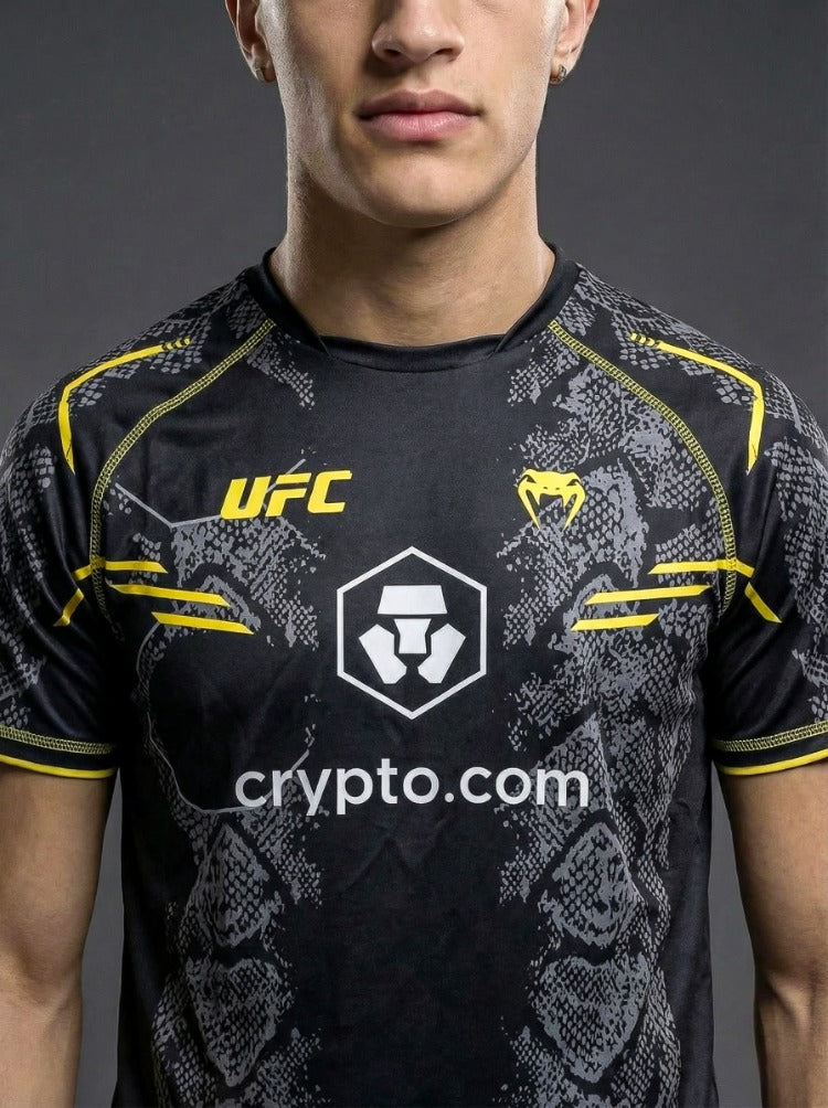UFC Adrenaline Dövüş Forması – Yılan Deseni Siyah/Altın Jersey | Erkek