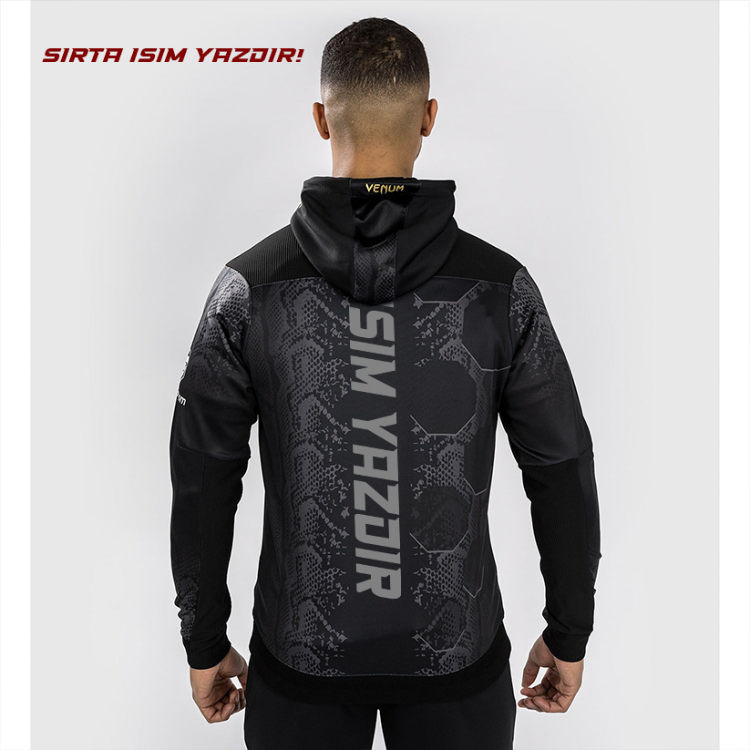 UFC Adrenaline Fermuarlı Sweatshirt – Altın/Siyah Kapüşonlu Ceket | Venum