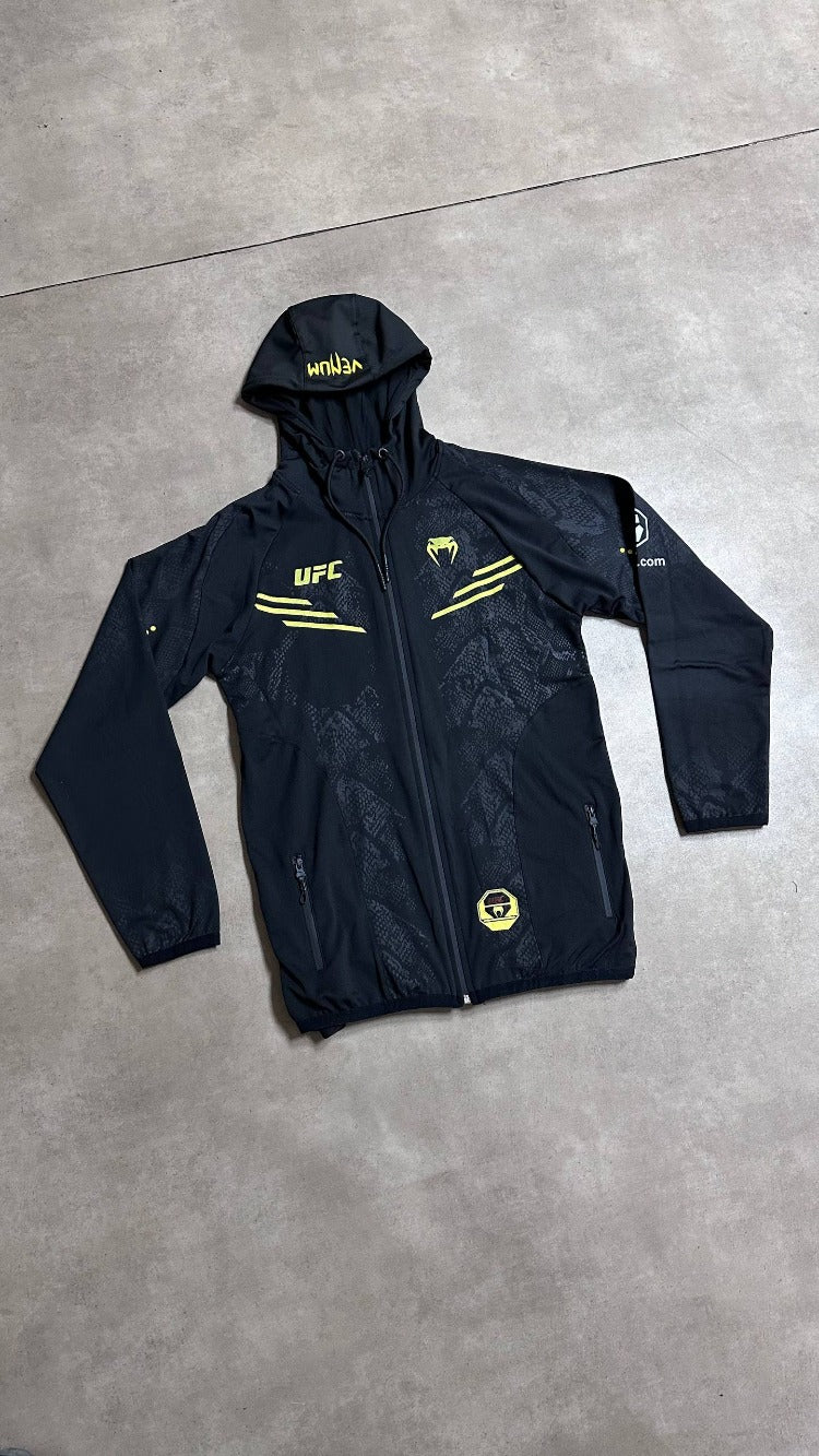UFC Adrenaline Fermuarlı Sweatshirt – Altın/Siyah Kapüşonlu Ceket | Venum