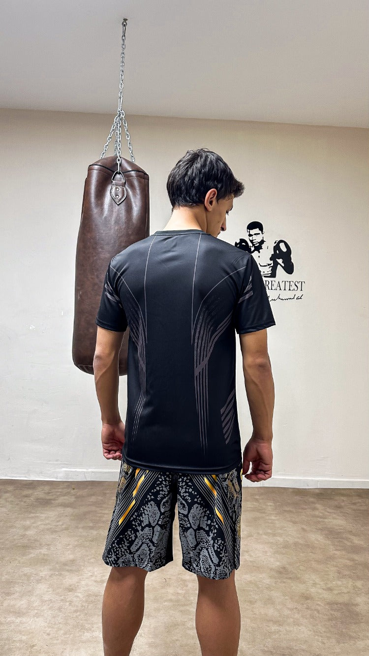 UFC Venum Fight Night Dövüş Forması – Siyah Walkout Jersey | Erkek